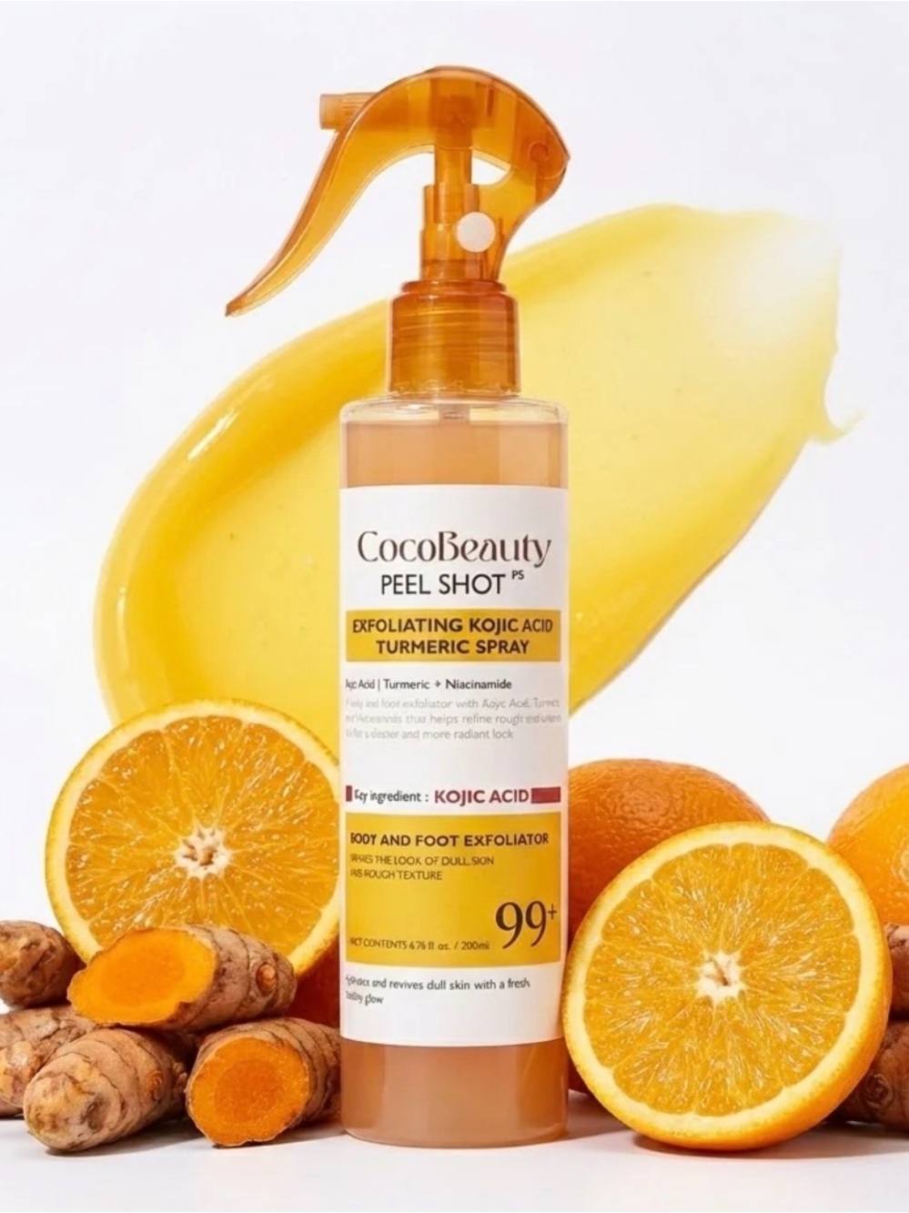 CocoBeauty Peel Shot - Kojic + Turmeric Body Peel Spray 200ML Set of 2